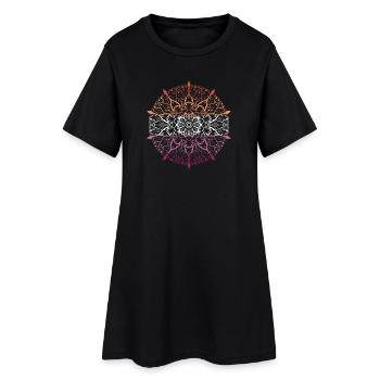 mandala-lesbienne - Robe T-shirt Femme - noir - Devant