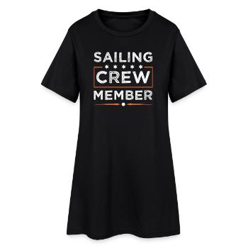 Équipage de navigation - Robe T-shirt Femme - noir - Devant