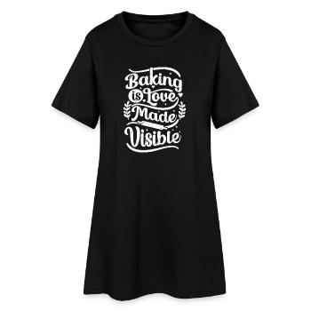La pâtisserie, c’est l’amour rendu visible - Robe T-shirt Femme - noir - Devant