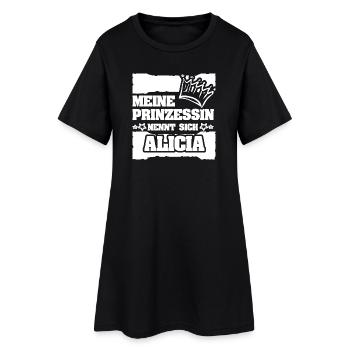 Geschenk für Alicia - Frauen T-Shirt-Kleid - Schwarz - Vorne
