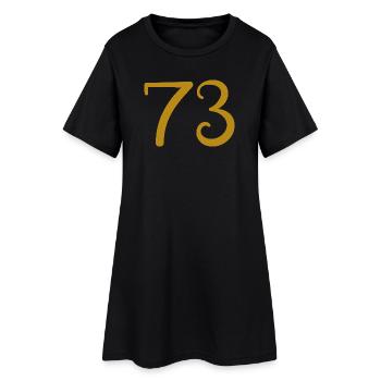 73 - Robe T-shirt Femme - noir - Devant