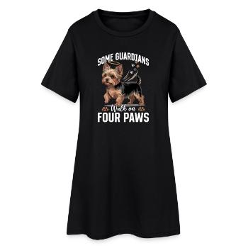 Yorkshire Terrier Yorkshire Race de chien Yorkshire - Robe T-shirt Femme - noir - Devant