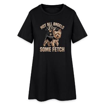Yorkshire Terrier Yorkshire Race de chien Yorkshire - Robe T-shirt Femme - noir - Devant