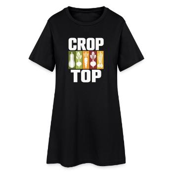 Vegetable Icons Crop Top Design - Robe T-shirt Femme - noir - Devant