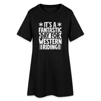 Rodeo Horse Riding Western Riding Day Cowboy - Frauen T-Shirt-Kleid - Schwarz - Vorne