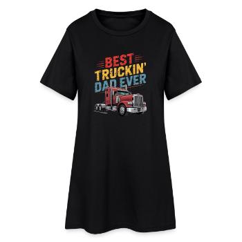 Meilleur papa camionneur de tous les temps Cadeau de fête des pères Camion pour la fête des pères - Robe T-shirt Femme - noir - Devant
