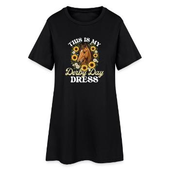 Voici mon humour de course de chevaux de cérémonie - Robe T-shirt Femme - noir - Devant