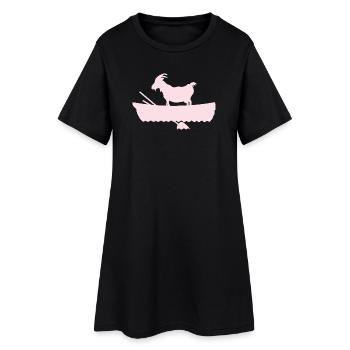 G.O.A.T. Chèvre en Rose Bateau - Robe T-shirt Femme - noir - Devant