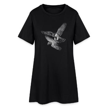 faucon pèlerin - Robe T-shirt Femme - noir - Devant