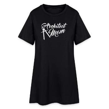 Architektin Mama Motiv - Frauen T-Shirt-Kleid - Schwarz - Vorne