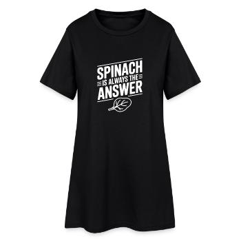 Spinach is Always The Answer - Women’s T-Shirt Dress - black - Front
