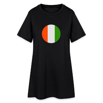 Drapeau irlandais rond - Robe T-shirt Femme - noir - Devant
