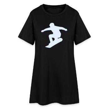 Snowboarders - Robe T-shirt Femme - noir - Devant