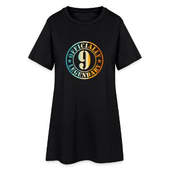 9e anniversaire Garçon Fille Légende Officielle 9 - Robe T-shirt Femme - noir - Devant