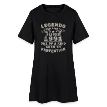 35. Geburtstag Geschenk Mann Oldtimer Juni 1991 - Frauen T-Shirt-Kleid - Schwarz - Vorne