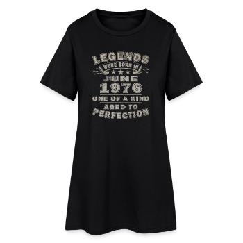 Cadeau vintage d’anniversaire vintage de juin 1976 - Robe T-shirt Femme - noir - Devant
