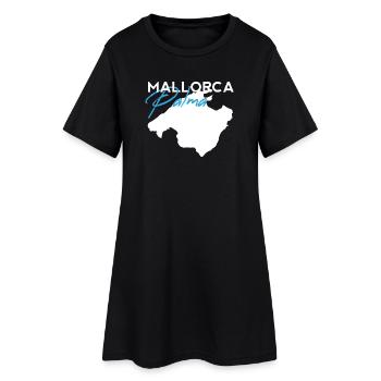 Palma Mallorca Schriftzug Modern Brush Style - Frauen T-Shirt-Kleid - Schwarz - Vorne