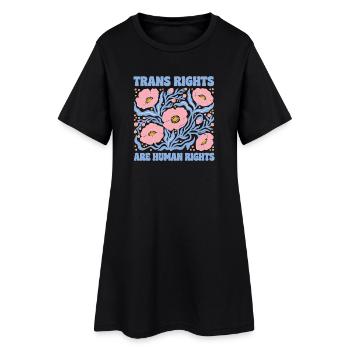 Mois de la fierté LGBT - Les droits des personnes trans sont des droits humains - Robe T-shirt Femme - noir - Devant