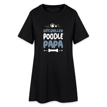 Caniche - Robe T-shirt Femme - noir - Devant