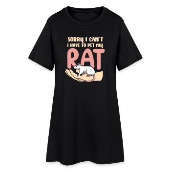 Rat, rat de maison, propriétaire de rats, amoureux des rats - Robe T-shirt Femme - noir - Devant