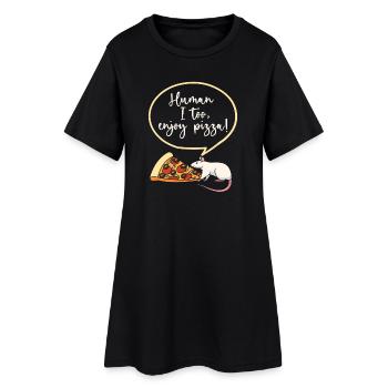 Rat, rat de maison, propriétaire de rats, amoureux des rats - Robe T-shirt Femme - noir - Devant