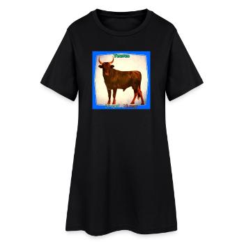 taureau - Robe T-shirt Femme - noir - Devant