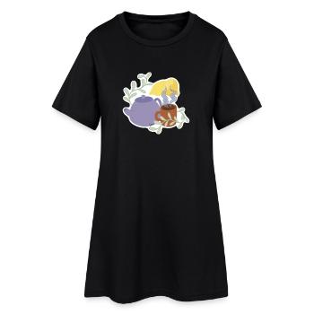 Lemon tea - Women’s T-Shirt Dress - black - Front