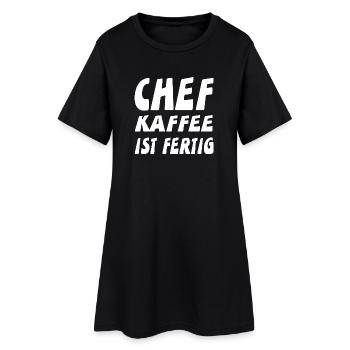 Chef - Frauen T-Shirt-Kleid - Schwarz - Vorne