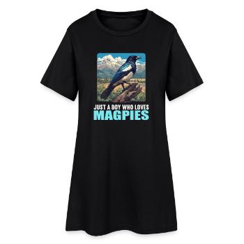 Pies Magpie - Robe T-shirt Femme - noir - Devant
