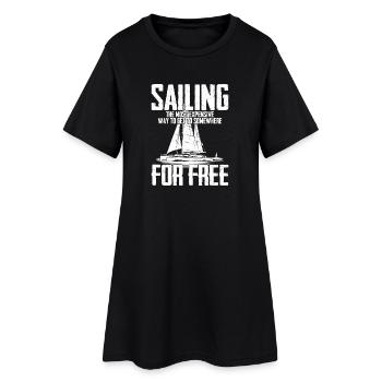 Sailing The Most Expensive Way Captain Sail Sailor - Frauen T-Shirt-Kleid - Schwarz - Vorne