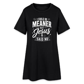Je pourrais être plus méchant Jésus Design - Robe T-shirt Femme - noir - Devant