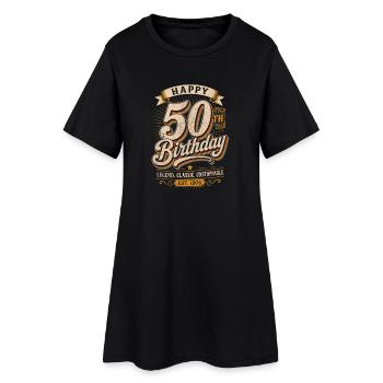 Design rétro pour le 50e anniversaire vintage - Robe T-shirt Femme - noir - Devant