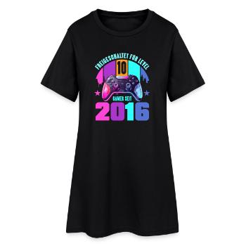 10. Geburtstag Junge Mädchen - Frauen T-Shirt-Kleid - Schwarz - Vorne