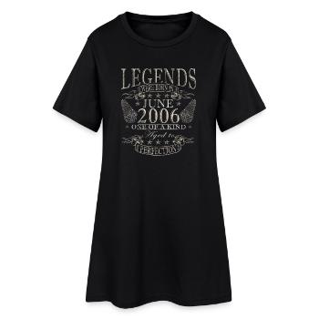 20th Birthday Gift Legend June Vintage 2006 - Women’s T-Shirt Dress - black - Front