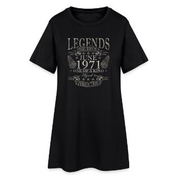 Cadeau du 55e anniversaire Millésime juin 1971 - Robe T-shirt Femme - noir - Devant