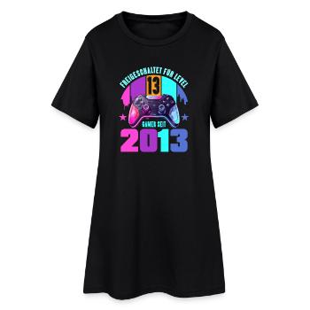 13e anniversaire, jeunes filles - Robe T-shirt Femme - noir - Devant