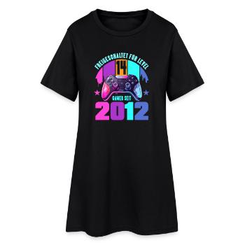 14. Geburtstag Junge Mädchen - Frauen T-Shirt-Kleid - Schwarz - Vorne