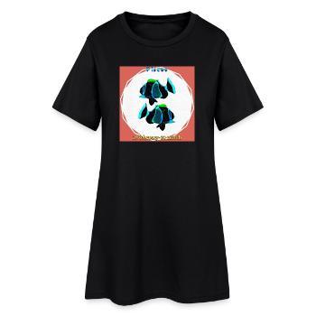 Poisson - Robe T-shirt Femme - noir - Devant