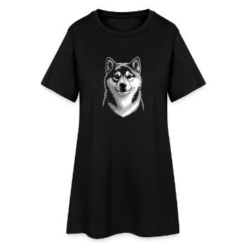 Rauque - Robe T-shirt Femme - noir - Devant