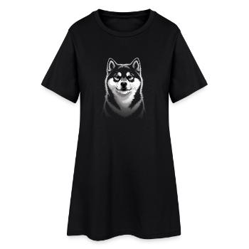 Rauque - Robe T-shirt Femme - noir - Devant