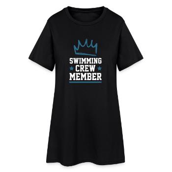 Équipe de natation - Robe T-shirt Femme - noir - Devant