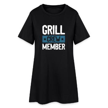 Équipe de grillades - Robe T-shirt Femme - noir - Devant