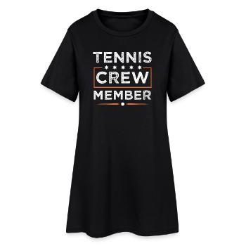 Équipe de tennis - Robe T-shirt Femme - noir - Devant