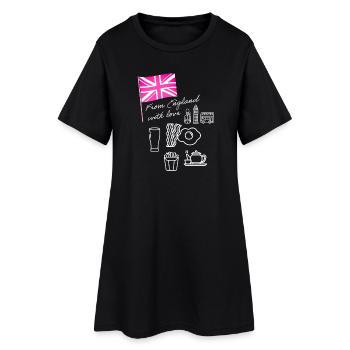 EXANGLIA (Pink + White) - Women’s T-Shirt Dress - black - Front