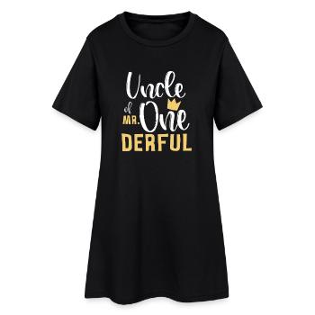 Uncle of One Derful Crown Tee - Women’s T-Shirt Dress - black - Front