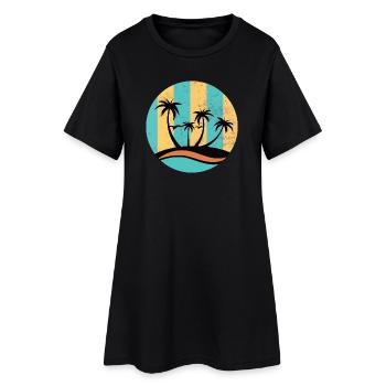 Cercle de plage - Robe T-shirt Femme - noir - Devant