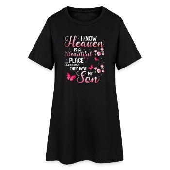 Fils Papillon du Paradis - Robe T-shirt Femme - noir - Devant