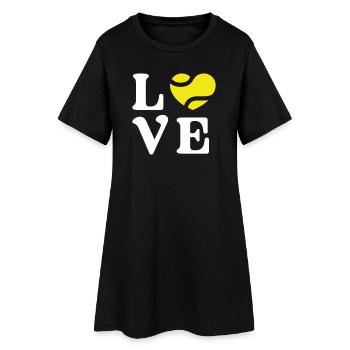 Tennis Love - Women’s T-Shirt Dress - black - Front