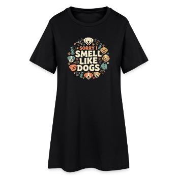 Technicien en chenil, assistant en chenil, soins aux animaux - Robe T-shirt Femme - noir - Devant