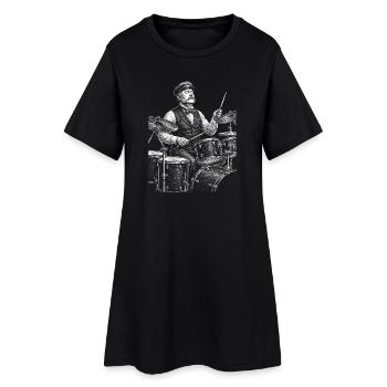 Chester A. Arthur joue de la batterie - Robe T-shirt Femme - noir - Devant